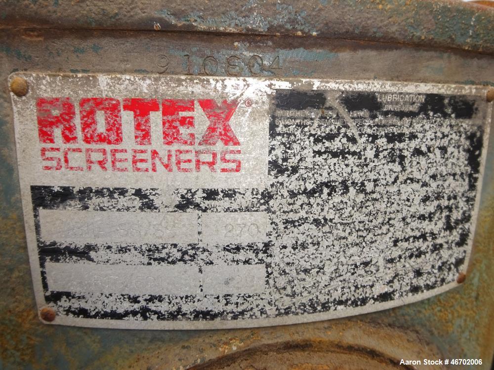 Used Rotex Screener, Model 811ASS/SS,